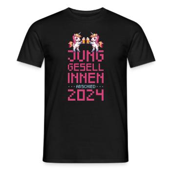 Unicorn Hen Party 2024 Party - Men's T-Shirt - black - Front - AI Model Male 178 light (178cm)