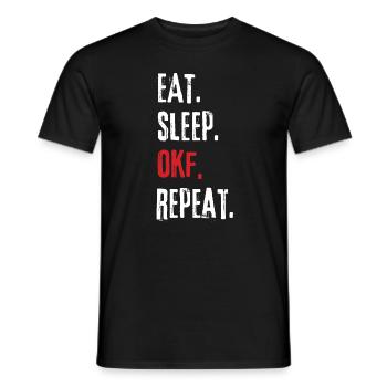 OKF village enfant du village inspection ville - T-shirt homme - noir - Devant - AI Model Male 178 light (178cm)
