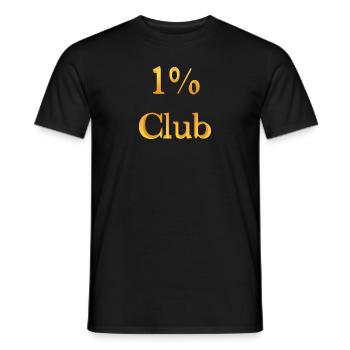1 % Club Édition Limitée Deluxe Designer - T-shirt homme - noir - Devant - AI Model Male 178 light (178cm)
