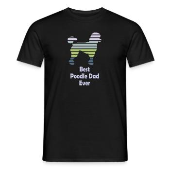 Poodle | Poodle papa | Poodle Dad | Best Poodle Dad - Men's T-Shirt - black - Front - AI Model Male 178 light (178cm)