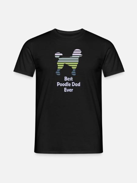 Pudel | Pudelpapa | Pudel Papa | Best Poodle Dad - Mænd T-shirt - sort