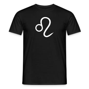 Signe du zodiaque Lion - T-shirt homme - noir - Devant - AI Model Male 178 light (178cm)