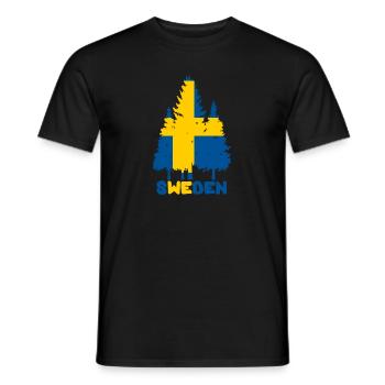 Schweden - Männer T-Shirt - Schwarz - Vorne - AI Model Male 178 light (178cm)