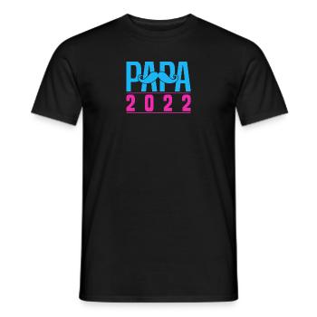 Papa 2022 - Geschenk zur Vaterschaft - Männer T-Shirt - Schwarz - Vorne - AI Model Male 178 light (178cm)