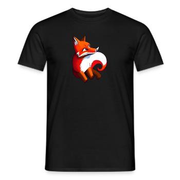 Bodenloser fröhlicher Fuchs - Männer T-Shirt - Schwarz - Vorne - AI Model Male 178 light (178cm)