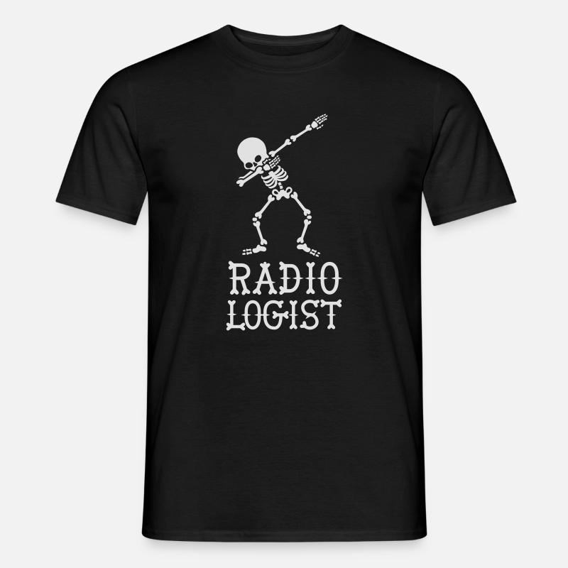 Dab dabbing skeleton radiologist - Männer T-Shirt - Schwarz