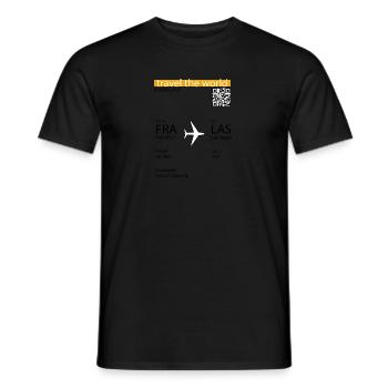 Boading Pass - FFM - Las Vegas - Männer T-Shirt - Schwarz - Vorne - AI Model Male 178 light (178cm)