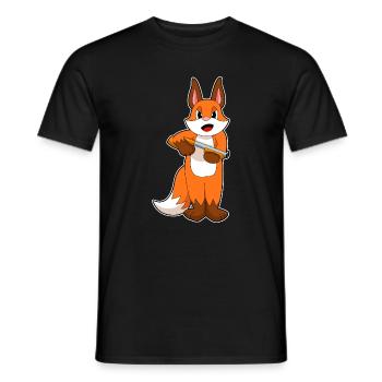 Fox Shotgun - Men's T-Shirt - black - Front - AI Model Male 178 light (178cm)