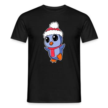 Pinguin Weihnachten - Männer T-Shirt - Schwarz - Vorne - AI Model Male 178 light (178cm)