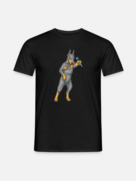 Doberman Dart Dart - T-shirt homme - noir