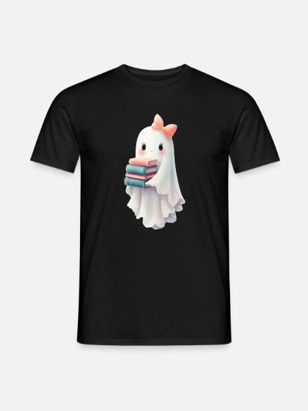 Ghost Halloween Books - Men's T-Shirt - black