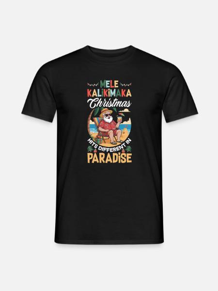 Mele Kalikimaka Hawaiian Christmas - Men's T-Shirt - black