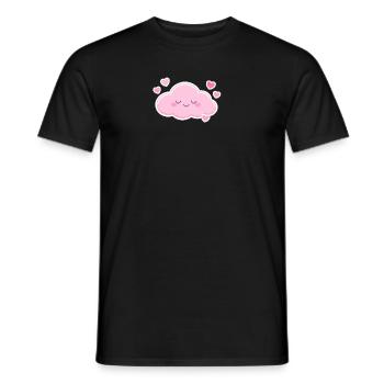 Pink Cloud Hearts Kawaii - Men's T-Shirt - black - Front - AI Model Male 178 light (178cm)