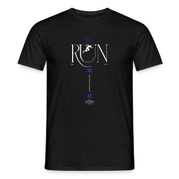 RUN Neon Runner Glyphen - Männer T-Shirt - Schwarz - Vorne - AI Model Male 178 light (178cm)