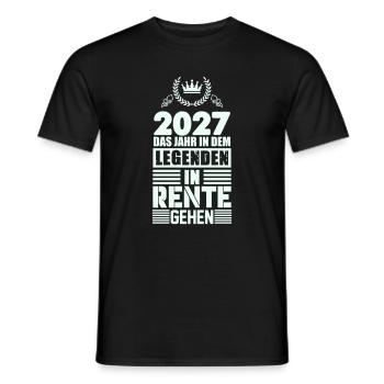 2027: Jahr der Legenden im Ruhestand - Männer T-Shirt - Schwarz - Vorne - AI Model Male 178 light (178cm)
