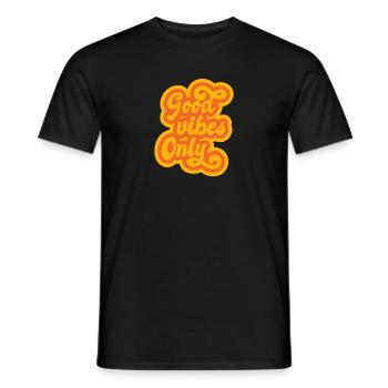 Good Vibes Vintage - Männer T-Shirt - Schwarz - Vorne - AI Model Male 178 light (178cm)