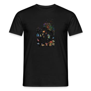 Fleurs - T-shirt homme - noir - Devant - AI Model Male 178 light (178cm)
