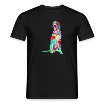 Allemand Pointer cheveux courts Drôle | Cadeau GSP DAD - T-shirt homme - noir - Devant - AI Model Male 178 light (178cm)
