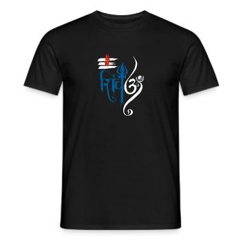 Großer Sanskrit Shiva Text - Männer T-Shirt - Schwarz - Vorne - AI Model Male 178 light (178cm)