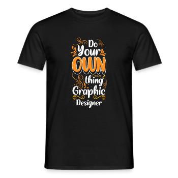 Designer - Männer T-Shirt - Schwarz - Vorne - AI Model Male 178 light (178cm)