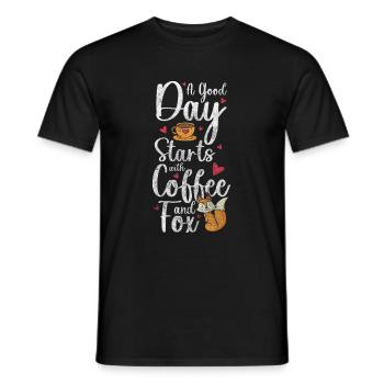 Wald Füchse Natur Niedlich - Männer T-Shirt - Schwarz - Vorne - AI Model Male 178 light (178cm)