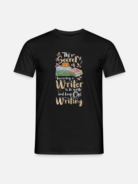 Writer Writing Fantasy Profession - Men's T-Shirt - black