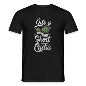 Jardin de cactus épineux - T-shirt homme - noir - Devant - AI Model Male 178 light (178cm)