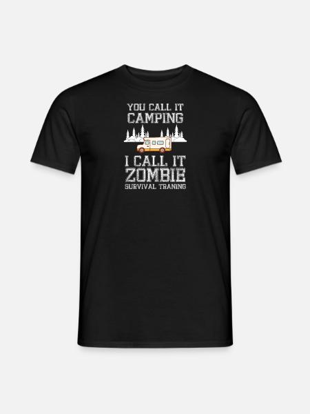 camping-car drôle camping humour camping car - Mænd T-shirt - sort