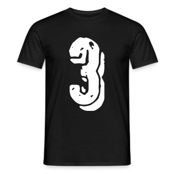 Maillot numéro 3 - T-shirt homme - noir - Devant - AI Model Male 178 light (178cm)