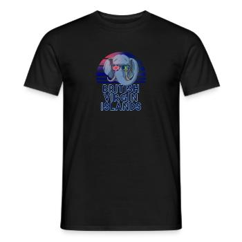 Îles Vierges britanniques - T-shirt homme - noir - Devant - AI Model Male 178 light (178cm)