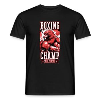 Adler Tier Boxer Kämpfer Boxing Champ - Männer T-Shirt - Schwarz - Vorne - AI Model Male 178 light (178cm)