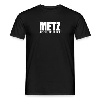 Coordonnées Metz - T-shirt homme - noir - Devant - AI Model Male 178 light (178cm)