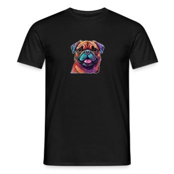 Carlin coloré - T-shirt homme - noir - Devant - AI Model Male 178 light (178cm)