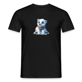 Niedliches kleines Eisbären Baby - Männer T-Shirt - Schwarz - Vorne - AI Model Male 178 light (178cm)