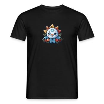 Flocon de neige pour les enfants - T-shirt homme - noir - Devant - AI Model Male 178 light (178cm)