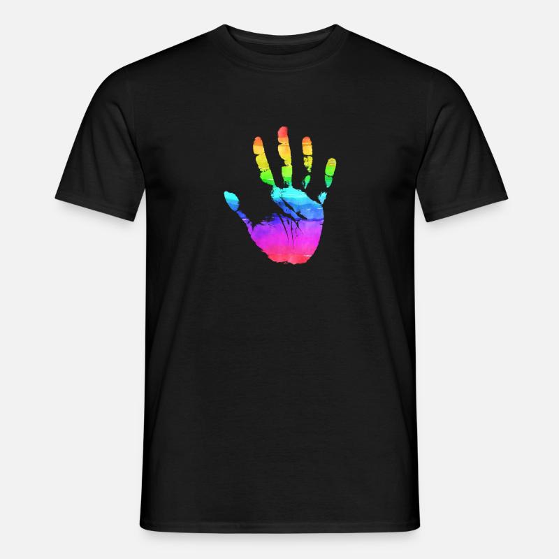 Hand Rainbow - Men’s T-shirt - black