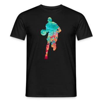 Basketball Spieler - Männer T-Shirt - Schwarz - Vorne - AI Model Male 178 light (178cm)