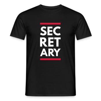 Secretary (Lines) - Men's T-Shirt - black - Front - AI Model Male 178 light (178cm)