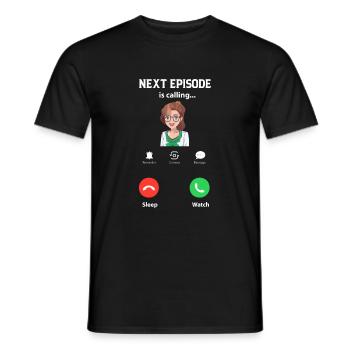 Anime Next Episode Calls Funny Anime -Quote -Dr - Men's T-Shirt - black - Front - AI Model Male 178 light (178cm)