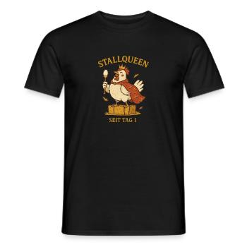 Stallqueen seit Tag 1 - Männer T-Shirt - Schwarz - Vorne - AI Model Male 178 light (178cm)