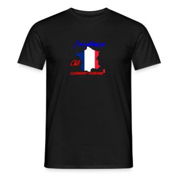 je suis clermont ferrand- t shirt- cadeau - T-shirt homme - noir - Devant - AI Model Male 178 light (178cm)
