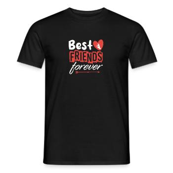 Meilleurs amis pour toujours, meilleurs copains pour toujours - T-shirt homme - noir - Devant - AI Model Male 178 light (178cm)