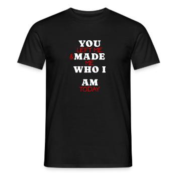 You Left Me – Love Quote for Heartache - Men's T-Shirt - black - Front - AI Model Male 178 light (178cm)