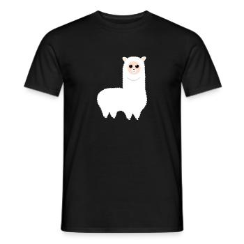 Alpaca alpaga - T-shirt homme - noir - Devant - AI Model Male 178 light (178cm)