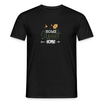 Home Sweet Home, home is the most beautiful - Men's T-Shirt - black - Front - AI Model Male 178 light (178cm)