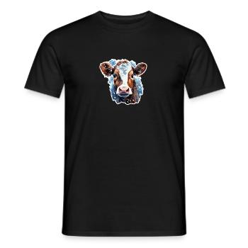 Rind im Schnee - Männer T-Shirt - Schwarz - Vorne - AI Model Male 178 light (178cm)