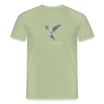 Fly Away - Men's T-Shirt - sage - Front - AI Model Male 178 light (178cm)