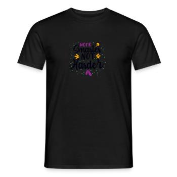 Travailler plus intelligemment pas plus dur, Motivation - T-shirt homme - noir - Devant - AI Model Male 178 light (178cm)