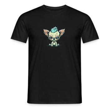 Chihuahua laid avec nœud papillon - T-shirt homme - noir - Devant - AI Model Male 178 light (178cm)