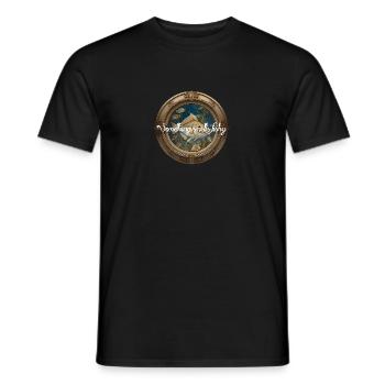 SOMETHING SMELLS FISHY - Men's T-Shirt - black - Front - AI Model Male 178 light (178cm)